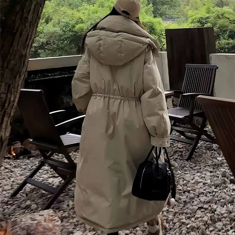 Roupas femininas Parker 2025 Novo inverno quente com capuz jaqueta feminina de alta qualidade pato branco para baixo jaqueta feminina H436