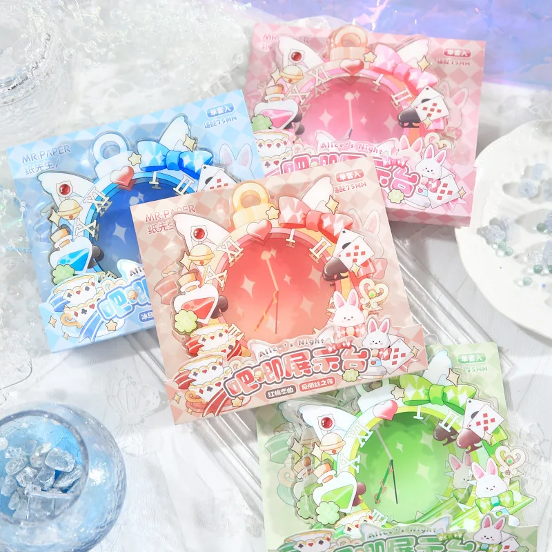 Alice'S Night Series 75mm Badge Display Table Anime Badge Protective Tabletop Display Accessories Kawaii Desktop Ornament Gifts