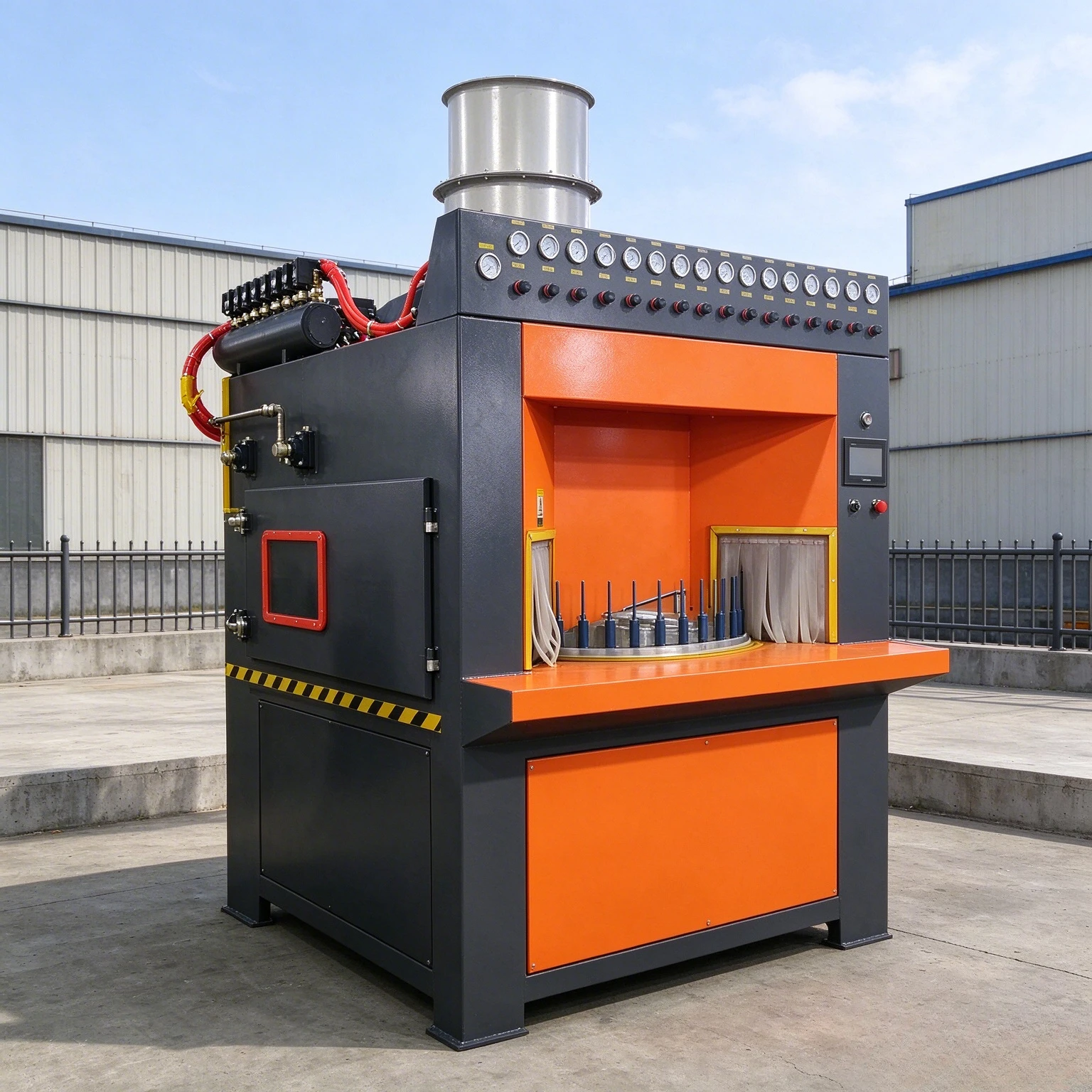 1212 400 Litre Wet/Dry Sand Blasting Machine with Pump and High Chrome Castings Valve Turntable Customized