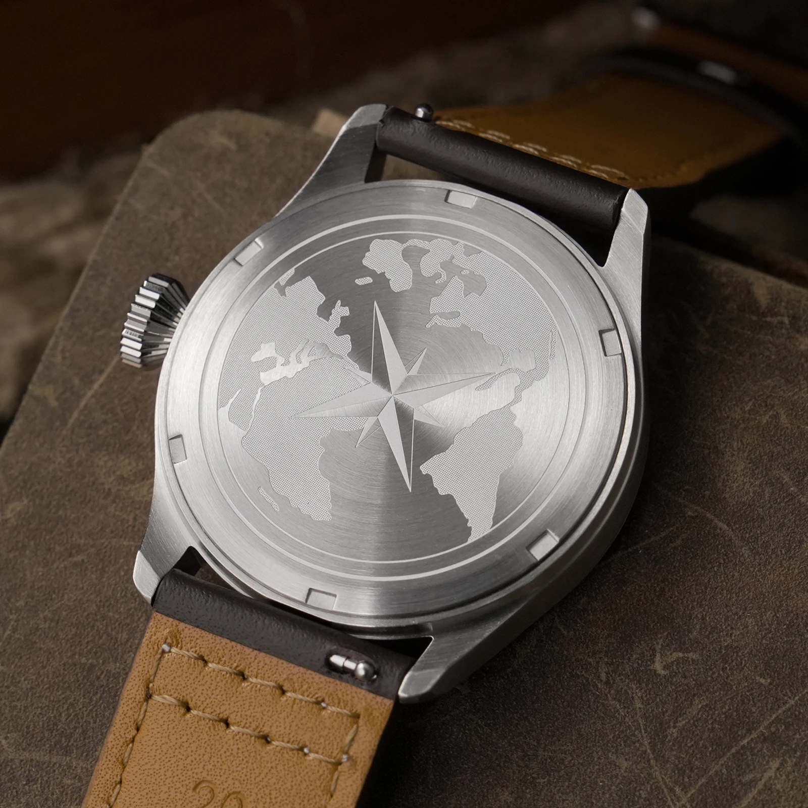 ساعة Militado ML21 VH31 Sweep/Swiss Ronda 515 كوارتز 37 ملم BGW9 Lume 100 متر مقاومة للماء حزام جلد طبيعي