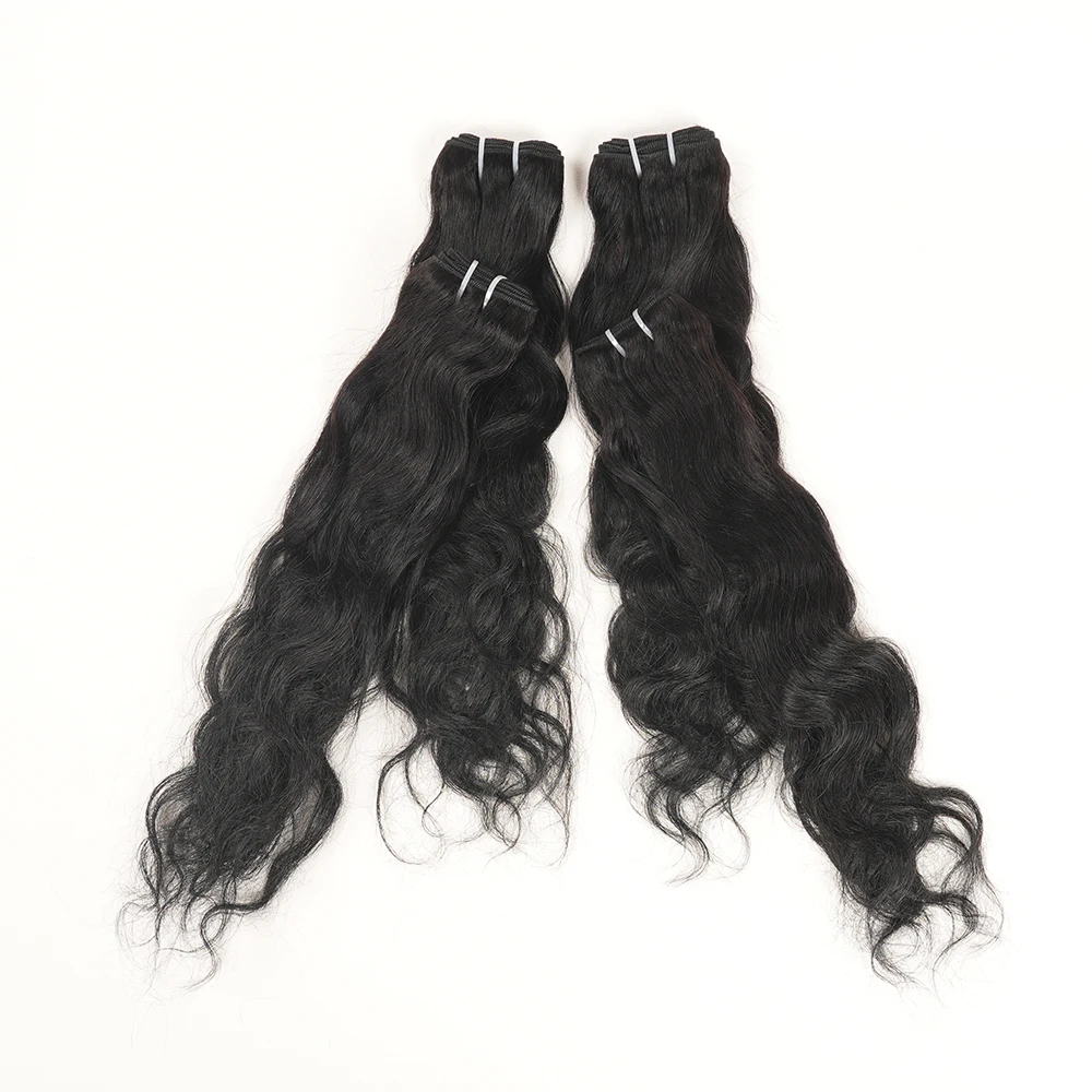 Natural Wave Raw Bundles Virgin Human Hair Extensions 1/3/4 Bundles  30 Inch Virgin Hair Tissage Crochet Burmese Natural Black