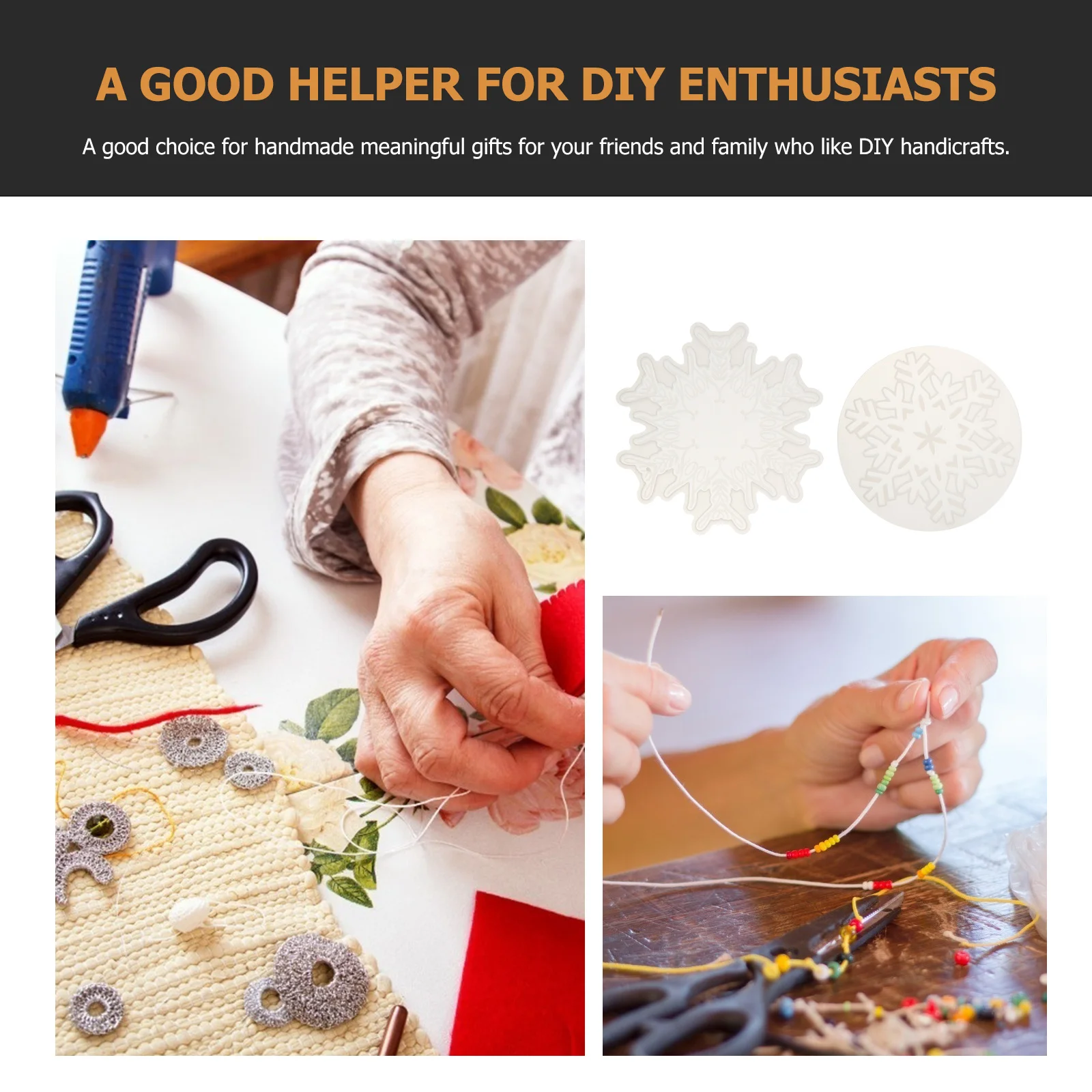 

2 шт., коврик для чашки со снежинками, форма для эпоксидной смолы «сделай сам», гибкая прозрачная антипригарная форма для подарка, форма для подставки в виде снежинки