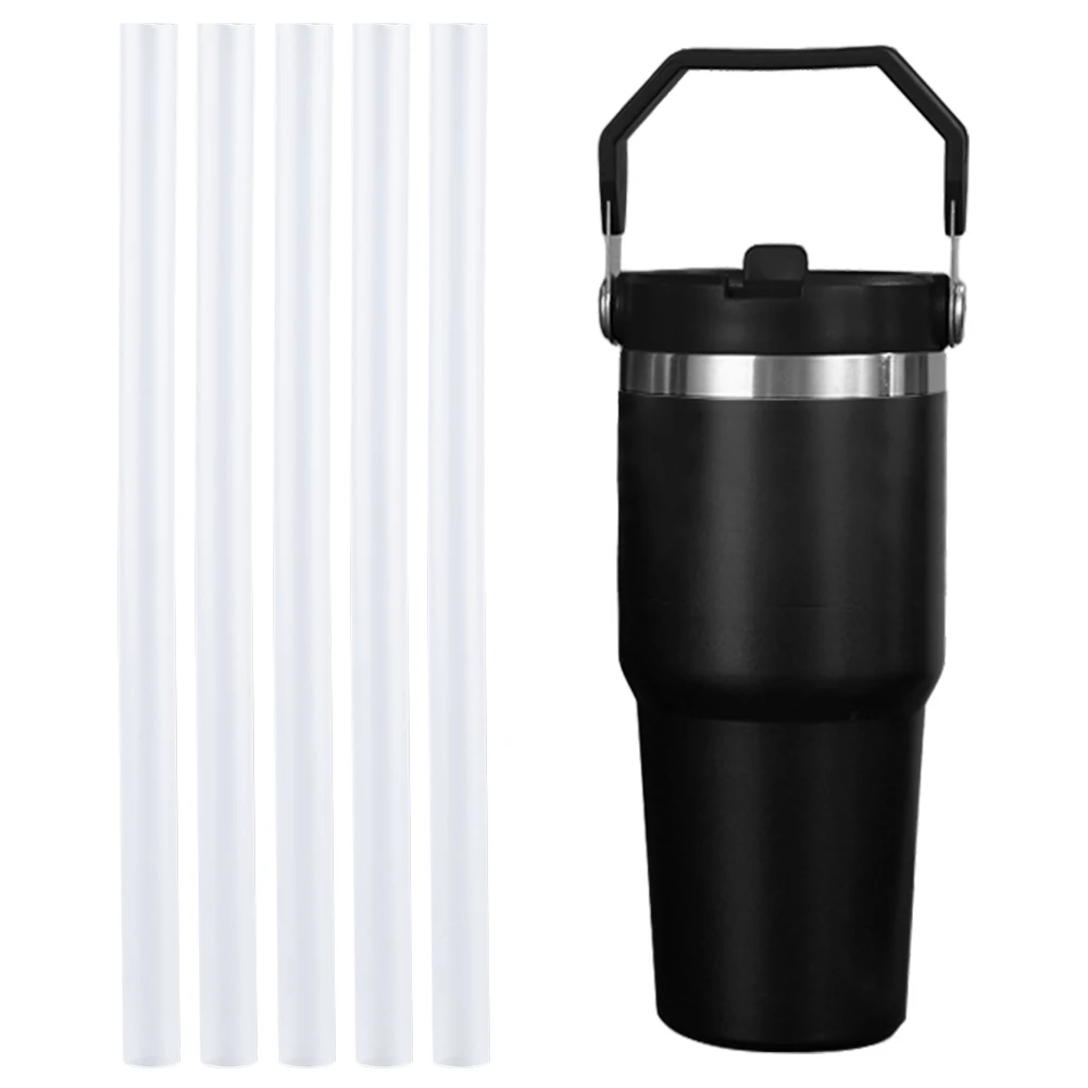 5Pcs Replacement Straws Wear- Reusable Straws Long Straws for for Stanley 30oz Accessories