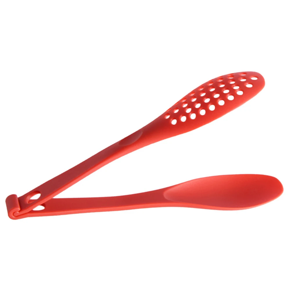 

Baked Clips Kitchen Tongs Nylon Cake Clip Non-Slip 2 in 1 Food Serving Tool for Bread Cake Salad Easy Storage