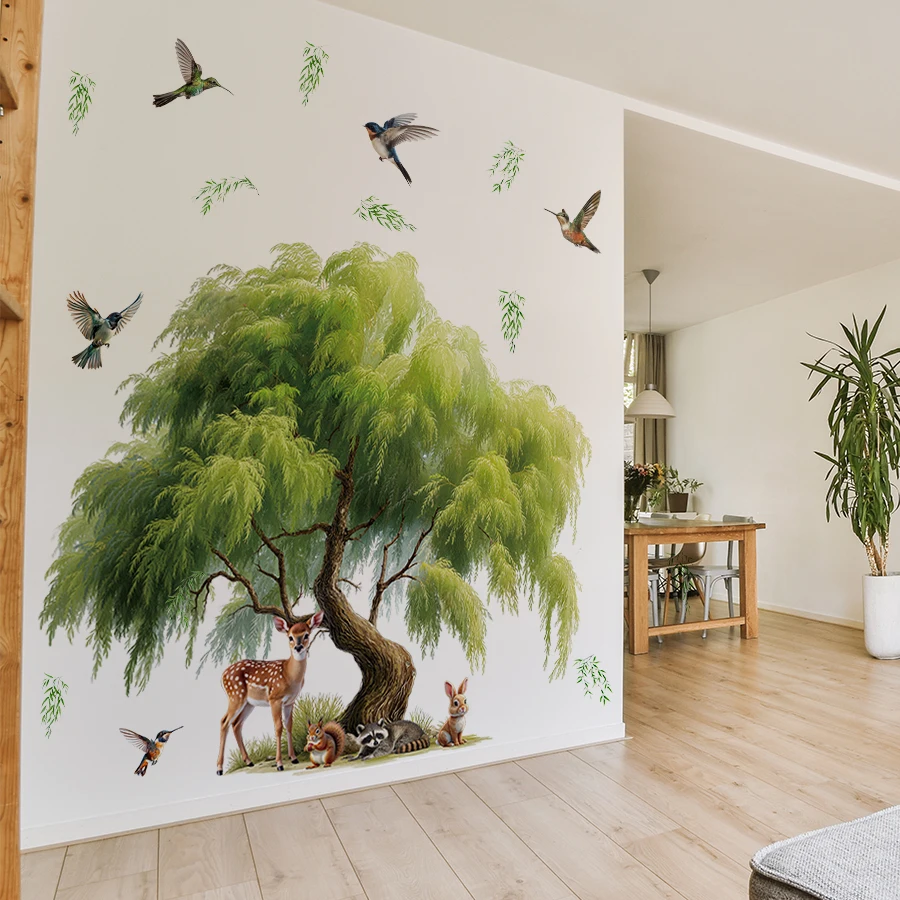 Cartoon Willow Tree Wall Stick - Baby Nursery Decals recension och pris