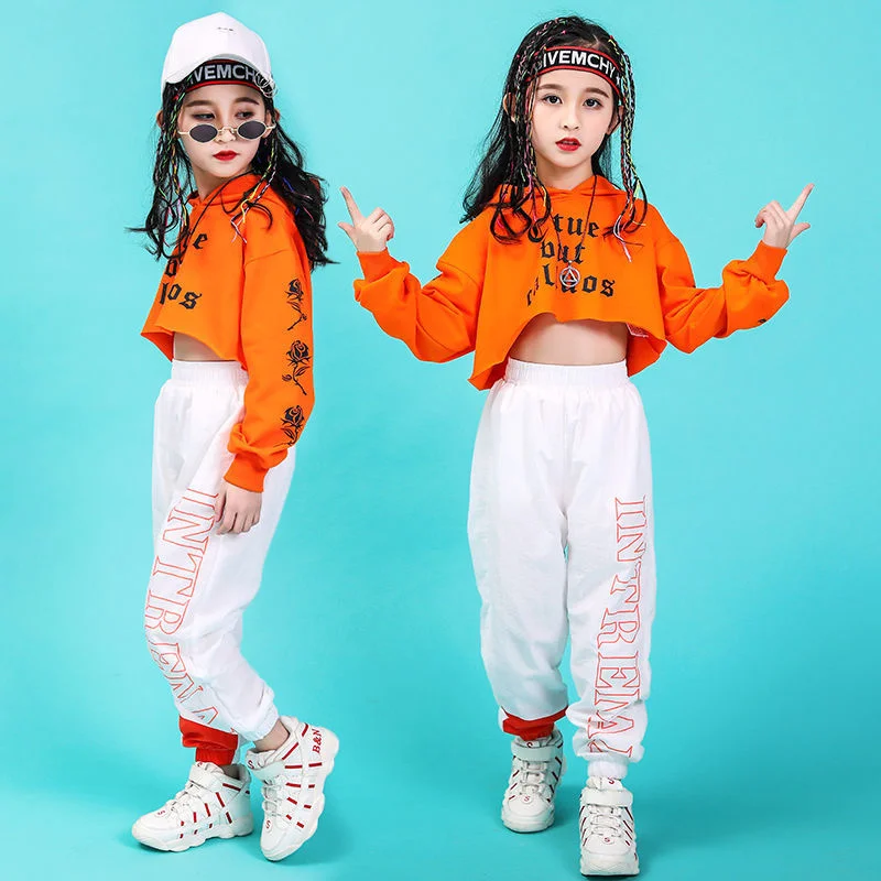 Children dance Suit Girls Jazz dance Suit Modern dance Hip hop Dancewear Catwalk Stage Show Costume Performance Clothes