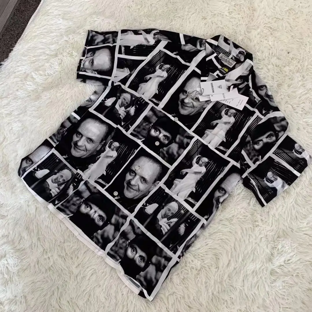 

Hannibal Photo Print irt Movie Collab Silent Printed irt Men's Summer Loose Fit ort Sve Regular Thin