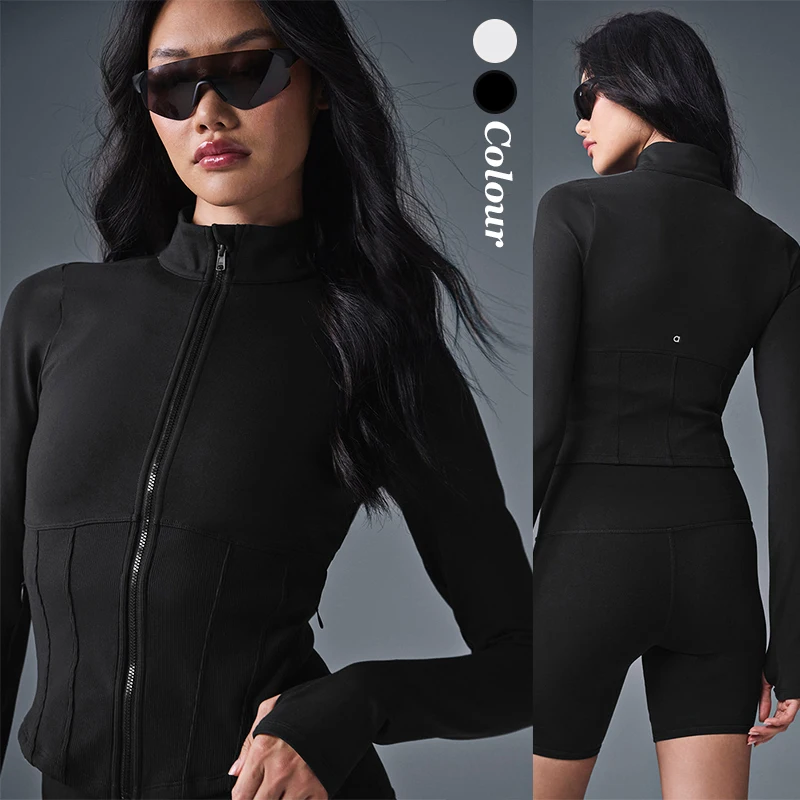 New Goddess Yoga Airbrush Corset Full Zip Jacket Comfortable Slimming Fashion Outdoor Sports Fitness Jogging Yoga Curved Top