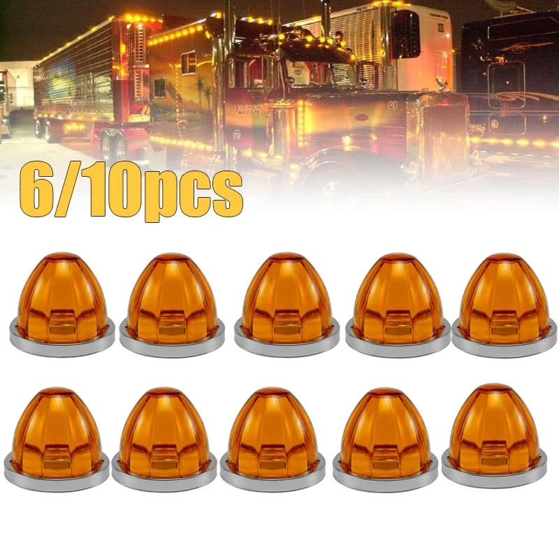 2/6/10pcs 12V 24V Led Side Marker Light Turn Signal Lamp Indicators Warning Light For Truck Trailers Boat Caravan Bus Van Lorry