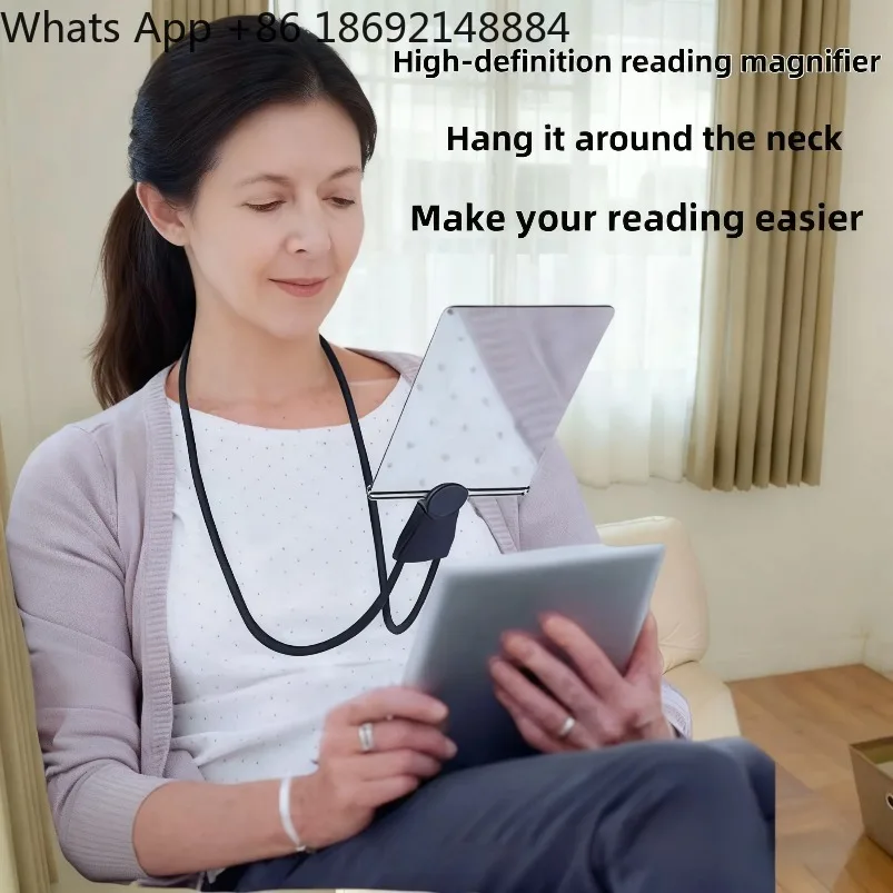 Large Screen Ultra-Thin Magnifying Glass HD Neck Mounted Handheld Desktop Multifunctional Amplifier Ultra Clear Reading