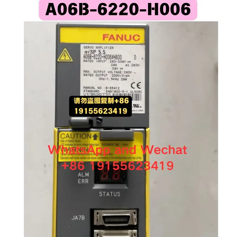 

Б/у, быстрая доставка. Драйвер A06B-6220-H006. Функциональный тест пройден. Быстрая доставка.