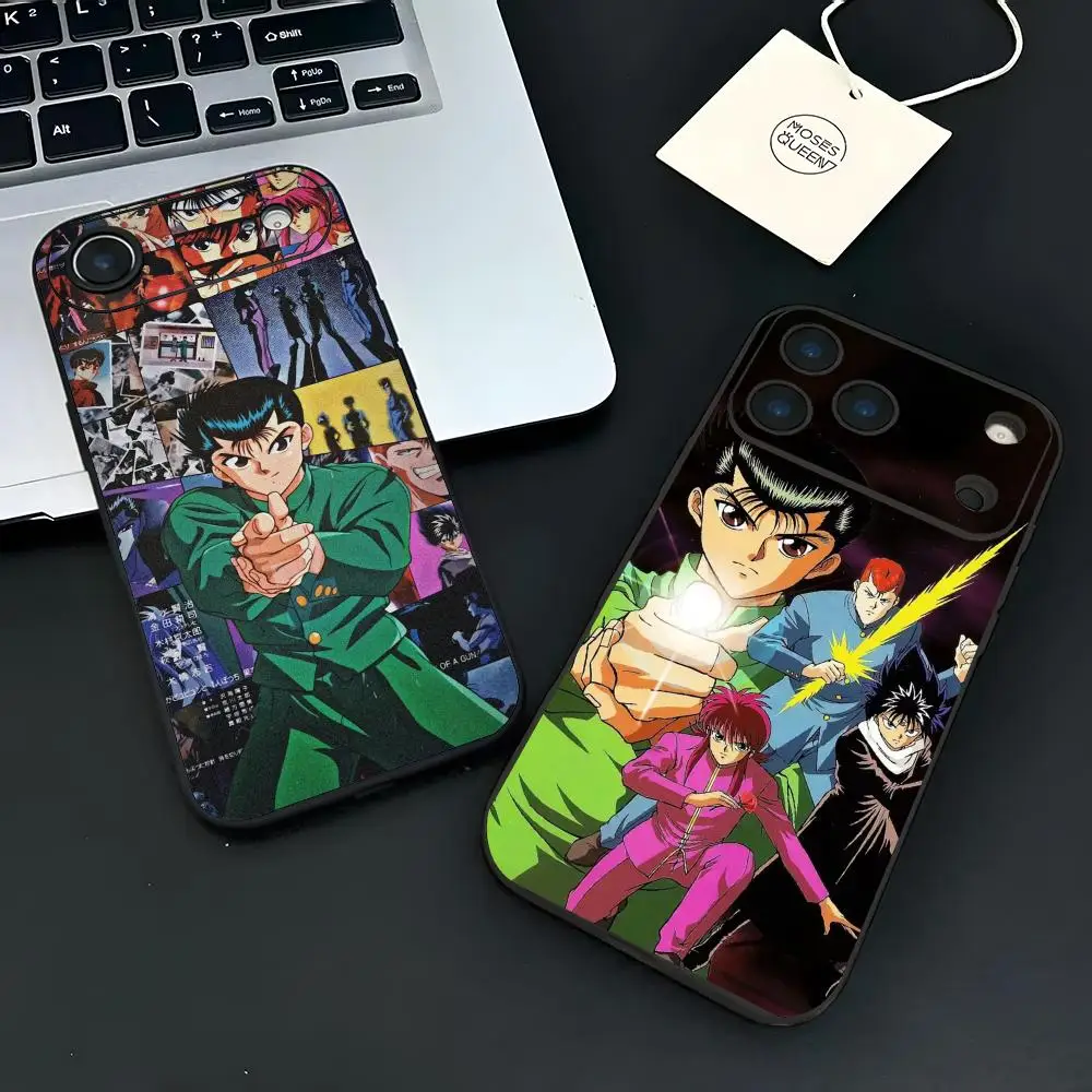 Funda de Teléfono con Diseño Clásico de Yu Yu Hakusho para iPhone 12-17 Air Plus Pro Max, Satinada, Brillante y Colorida, Excelente Regalo