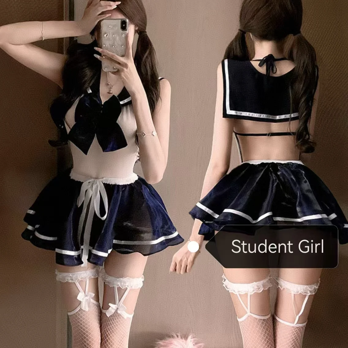 

Косплей, нижнее белье, школьная форма, костюм для ролевых игр, женский милый мини-юбка, узкая блузка, комплект порно, девушка-студентка, потому что аниме