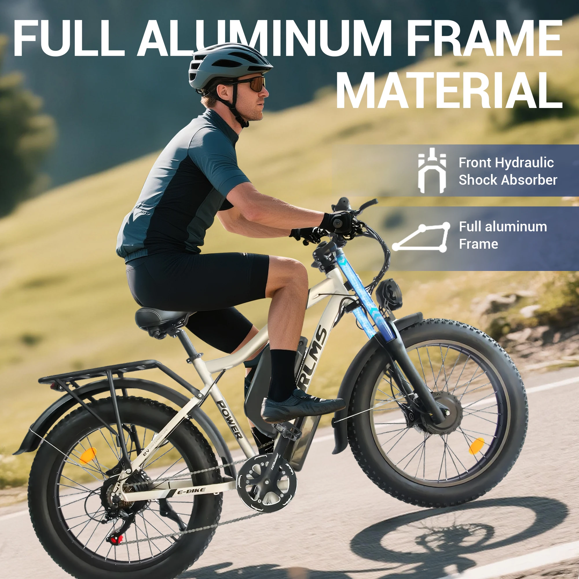 

MX500 3000W Dual Motor EBike, 52V25AH Electric Bike for Adults, 35MPH Mountain AWD 7-Speed Snow E-Bike with 24" x 4.0 Fat Tire