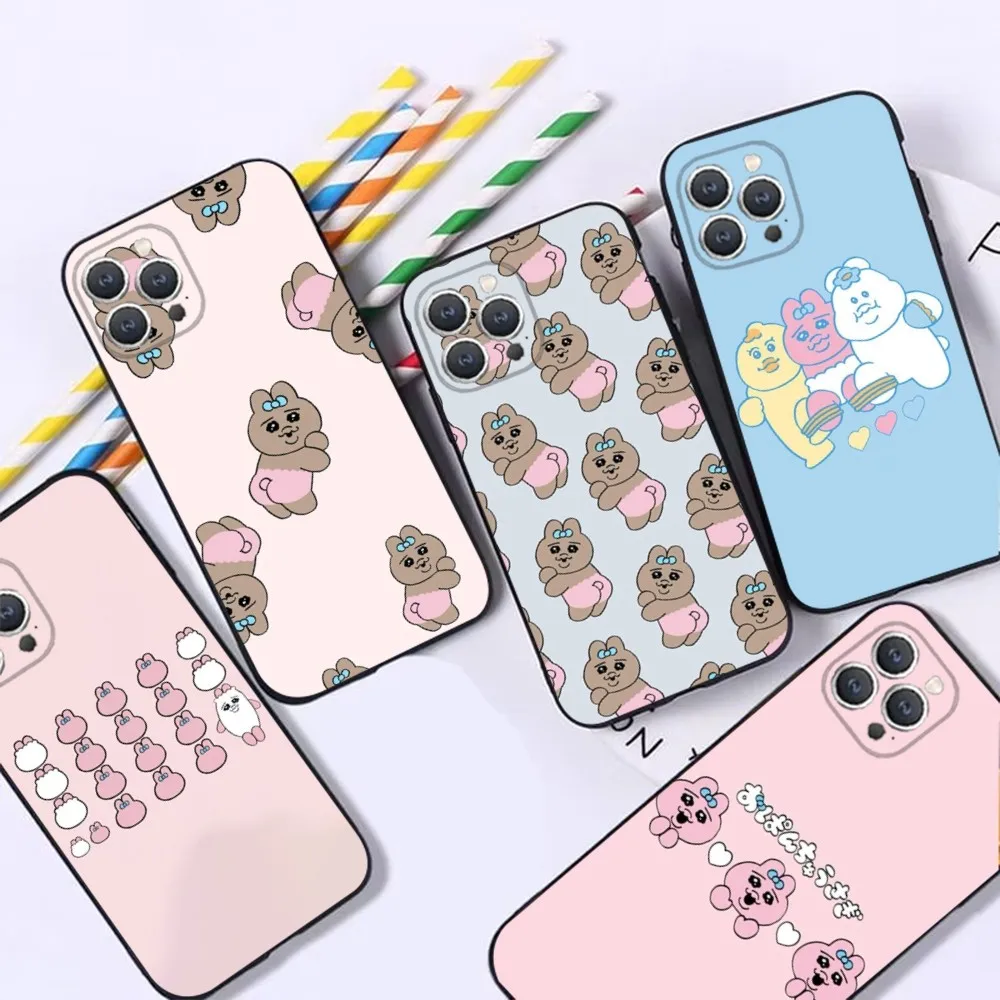 

O-OpanchuS UsagiS Phone Case For iPhone 16,15,14,13,12,Pro,Max,11,7,8,Plus,XR,XS Max Shockproof Silicone Soft Shell