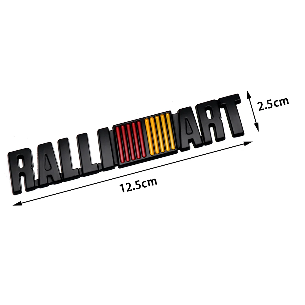 3D Metal RALLIART Front Grille Badge Emblem Car Body Trunk Decoration Sticker for MITSUBISHI Lancer EX Competition Outlander ASX