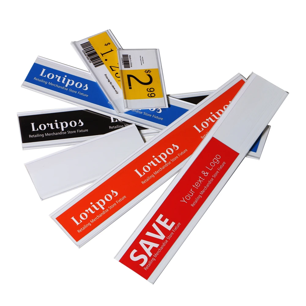 

Merchandise Name Card Holder Clip Strip Paper Holder Shelf Talker Signs Clip Strip Display Rack Data Strip Label Holder Adhesive