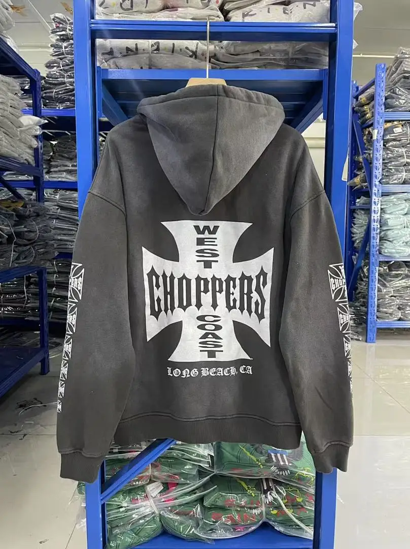2026FW American Style West Coast Style Printed Women Men Hooded Sweatshirt Hoodie Hiphop Oversized Men Casual Zip-Up Hoodie