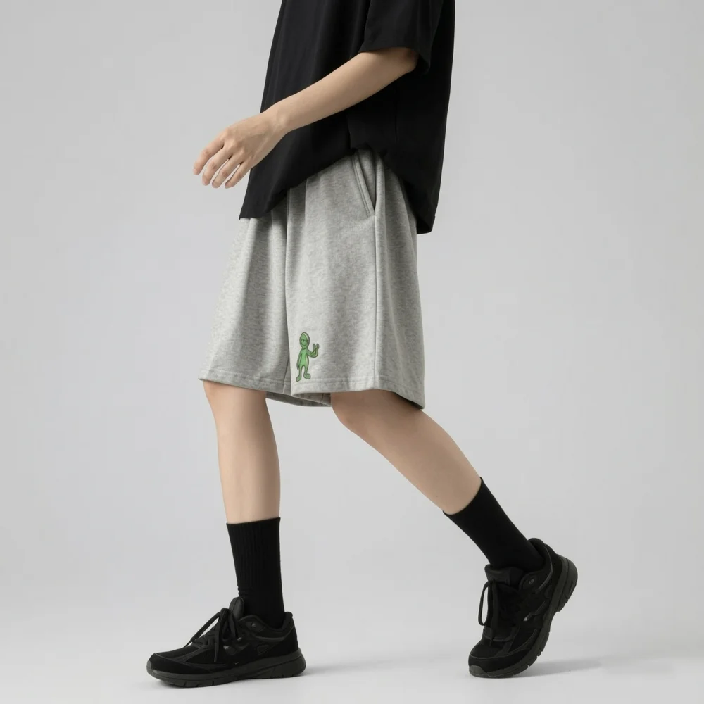 Embroidery Shorts  Japen Students Style Shorts Women Street Y2k Harajuku High Waisted Vintage Casual Shorts Summer Fashion