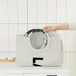 1 قطعة ملابس متسخة قابلة للطي سلة تخزين القماش القذرة كبيرة الحجم دلو تخزين القماش المتسخ للعبة الغسيل المقاومة للماء أفضل 6 سلة غسيل للأطفال - رقم 5