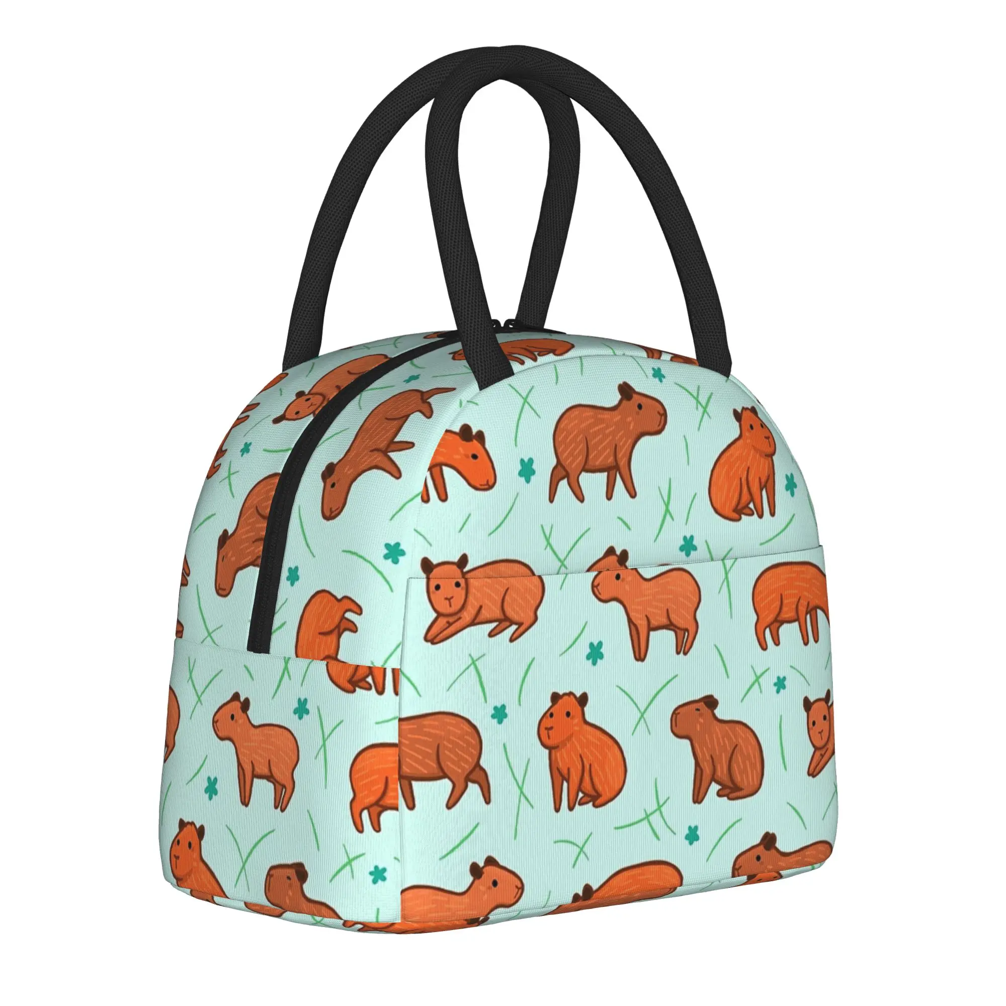 Cute Capybara Cartoon  Insulated Lunch Bag Thermal Bag Meal Container  Leakproof Lunch Box Tote Food Bag Office  Outdoor