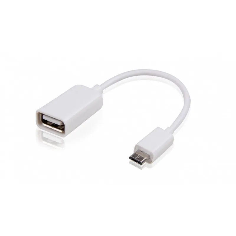 10 cm OTG-kabel Micro-USB male naar USB female, adapter voor telefoon, tablet en USB-stick