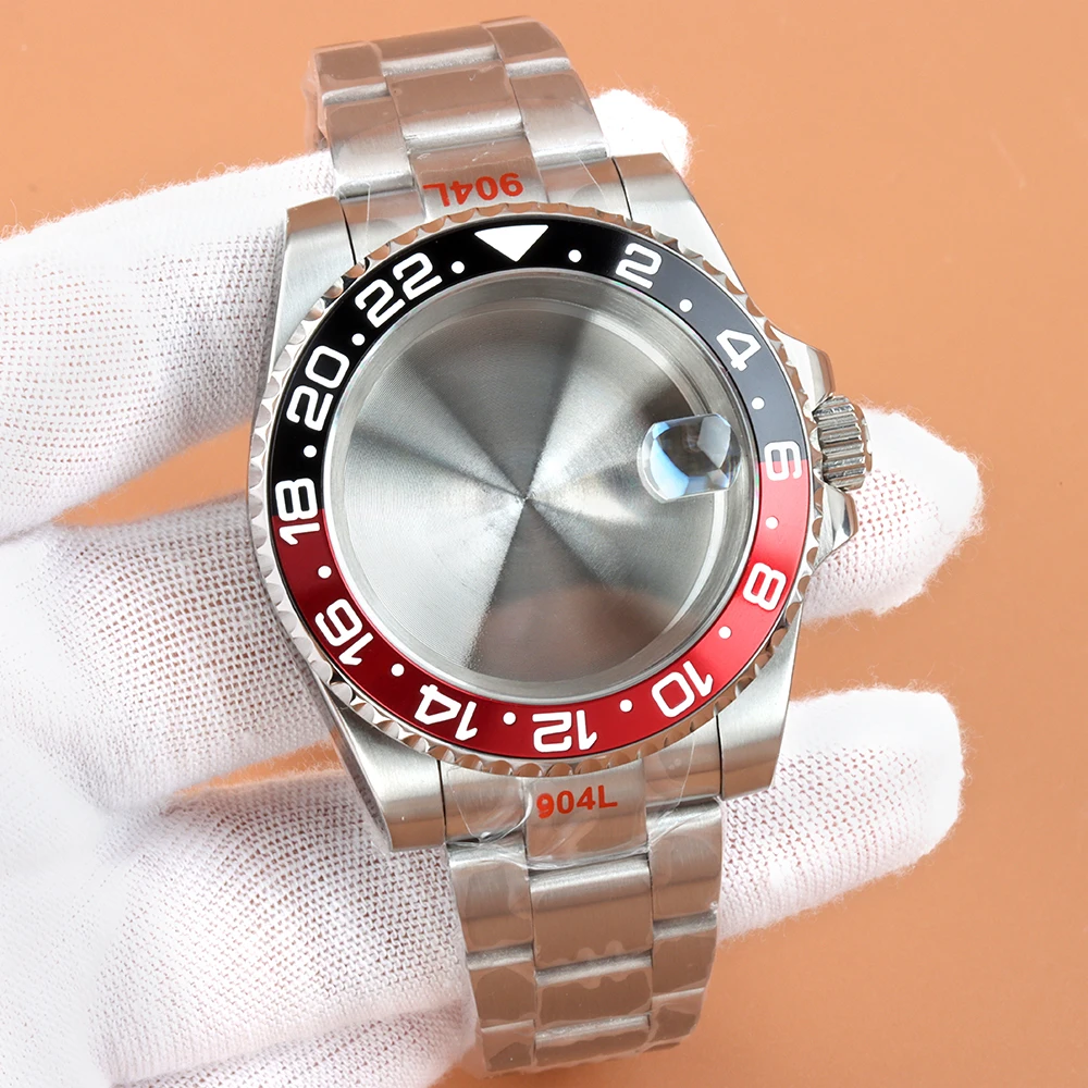 

Корпус часов из нержавеющей стали 316L, 40 мм, матовый браслет Oyster для NH35 NH36 NH38, механизм 28,5 мм, циферблат, сапфировое стекло, корпус GMT