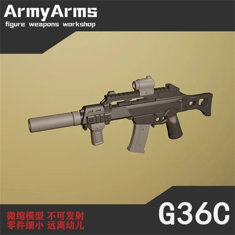 الحلزون ArmyArms 1/50 دمية الجندي حوالي 4 سنتيمتر G36 بندقية لعبة مجسمة الملحقات لا إطلاق هدية في الأوراق المالية
