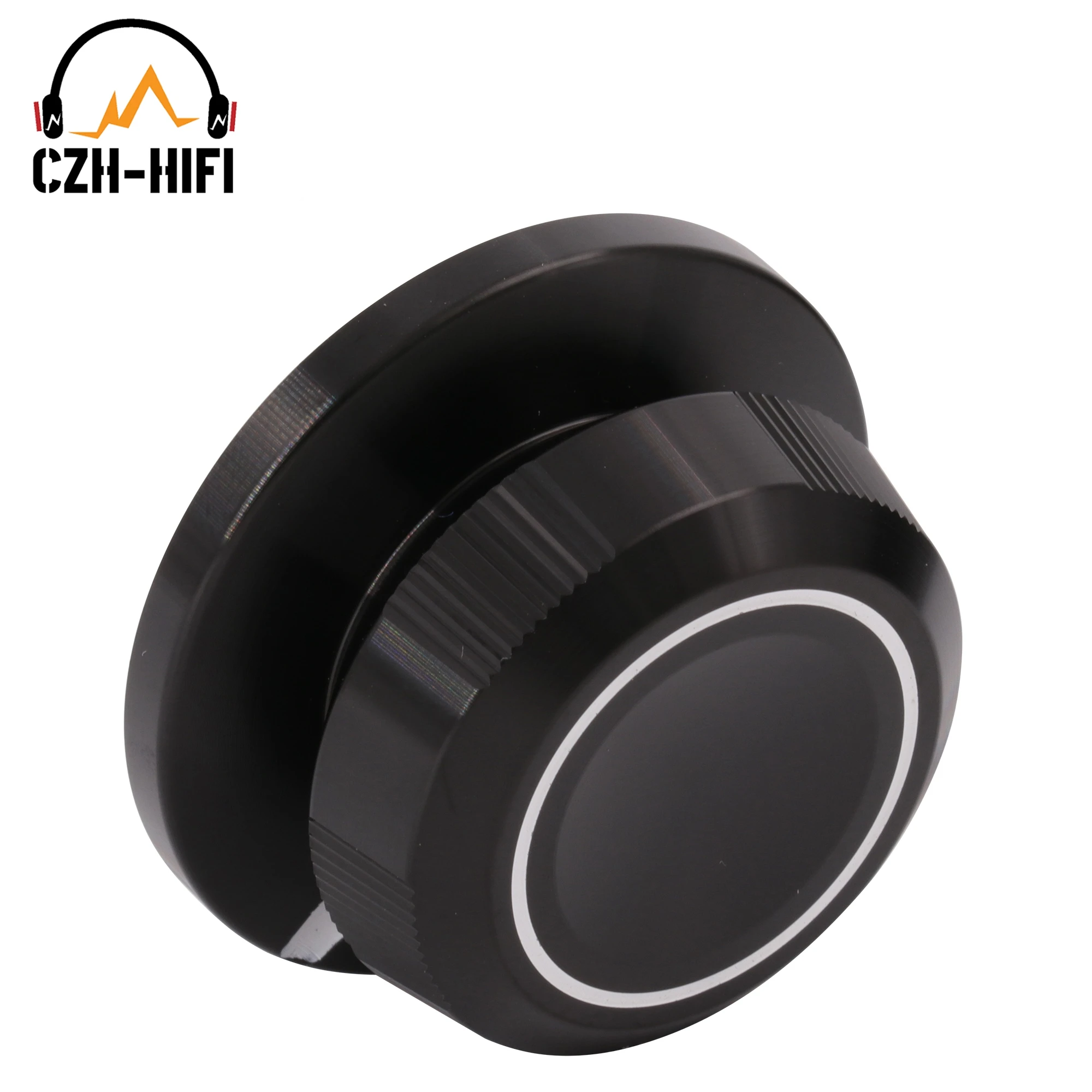 48x23 High End CNC Machined Solid Aluminum Knob for Audio Amplifier Potentiometer Volume Control DAC Radio Ratary Switch DIY