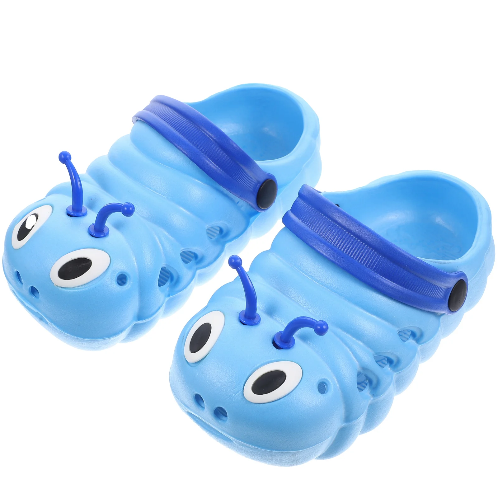 1 زوج صندل شاطئ الاطفال عدم الانزلاق شبشب صيفي للبنين بنات خفيفة الوزن تصميم مريح الأزرق حجم 27 طول 16 سنتيمتر