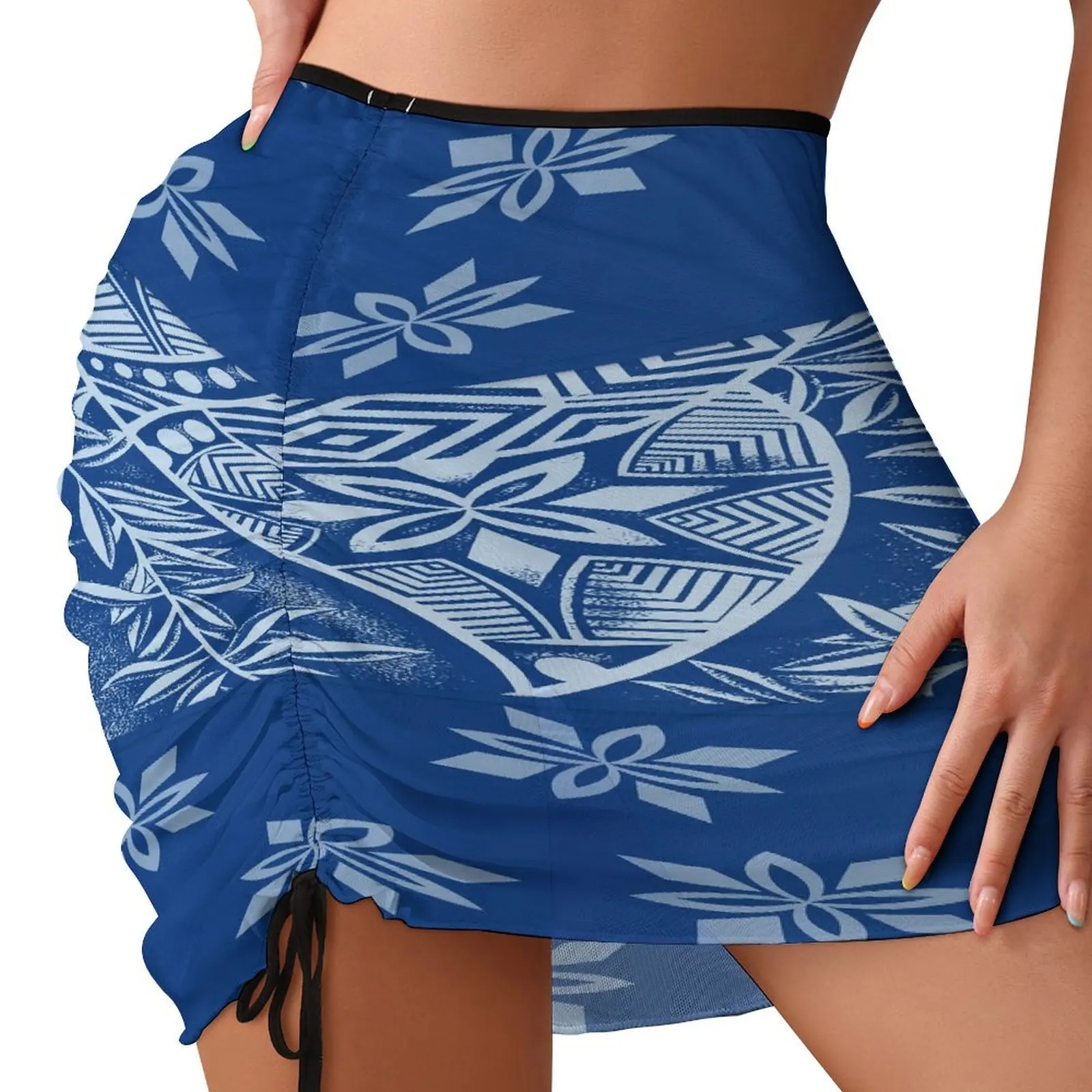 2024 neues Design benutzer definierte Sommer Sarong Rock Pull Seil Fold Design elegante Strand Sarong Rock Bottom Kittel