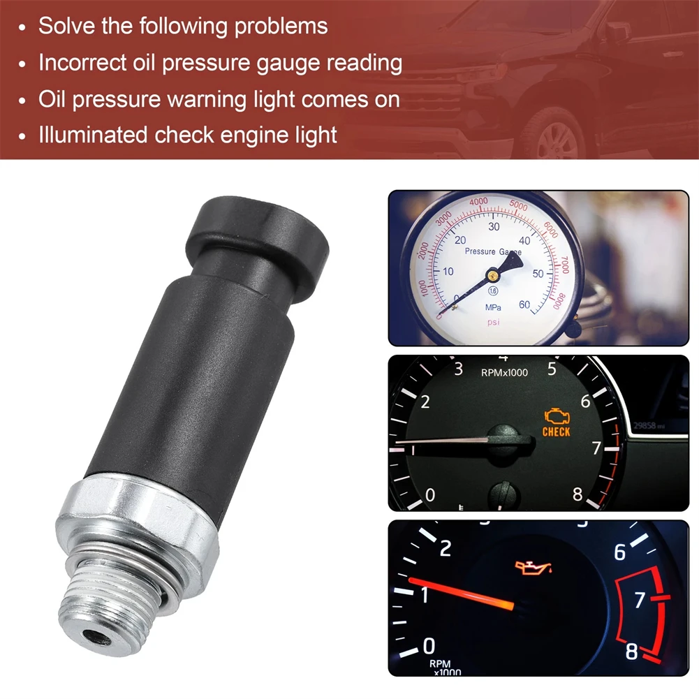 Factory Spec Oil Pressure Sensor Switch Compatible with For Chevrolet For Silverado and For GMC OEM 19244505 12562267 D1818A