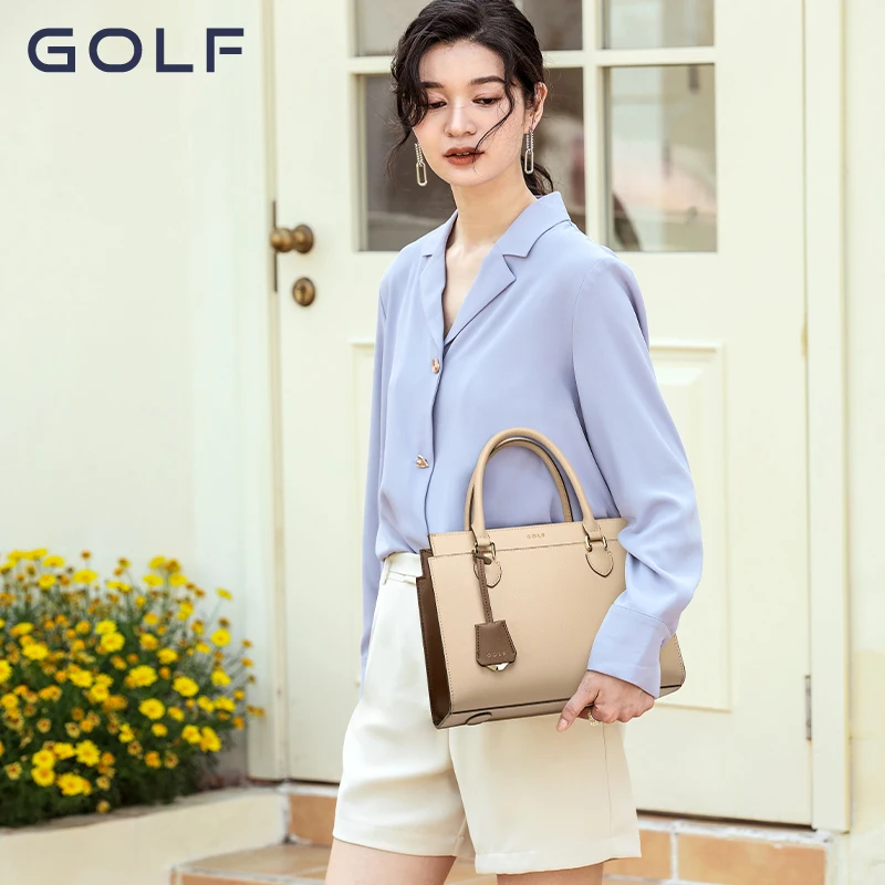 GOLF Women\'s Handbag  Brand Minimalist Fashion Bag Genuine Leather Large Capacity Middle aged Mom Bag