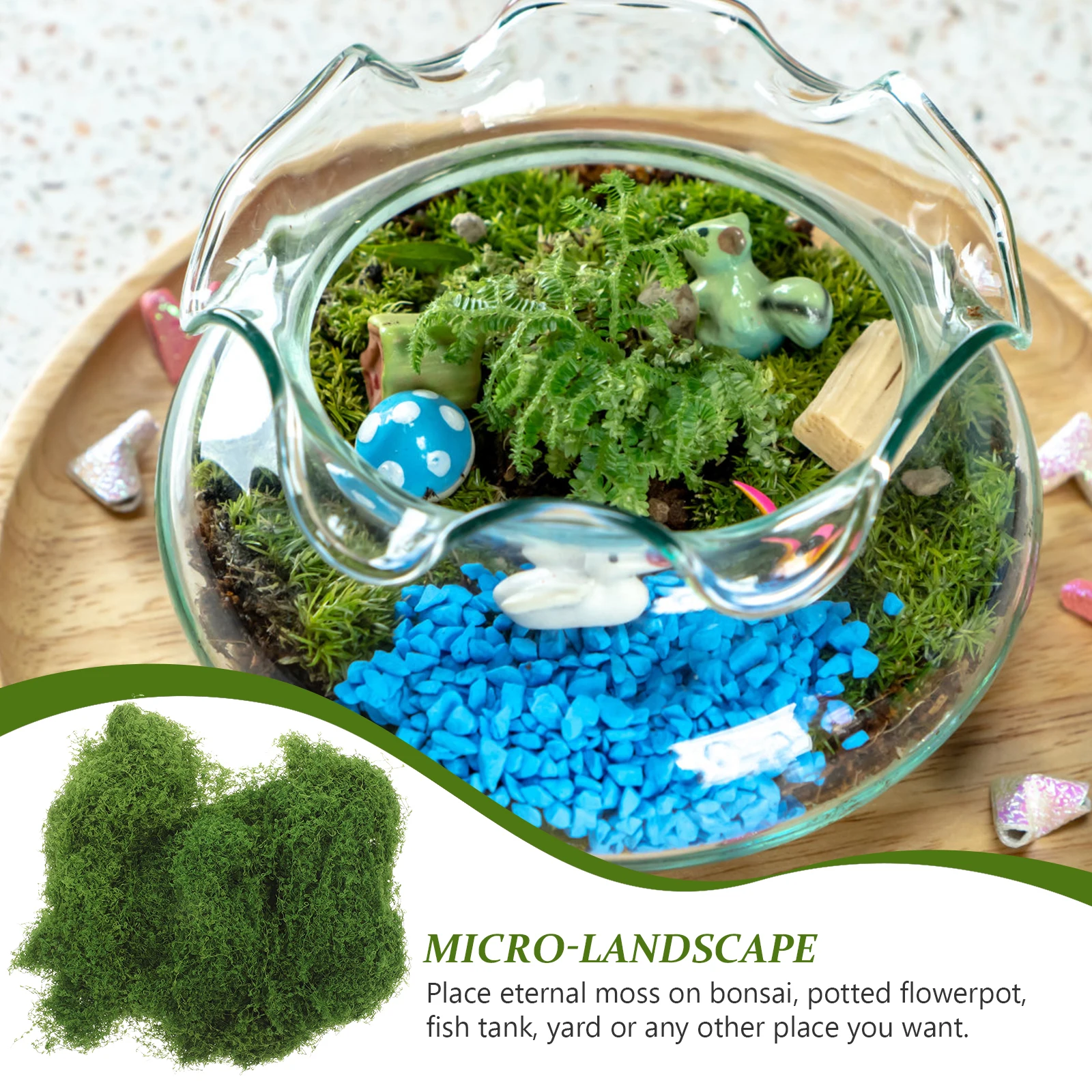 

Artificial Moss Fake Green Moss for DIY Crafts Decor Simulation Faux Plant Landscape Turf