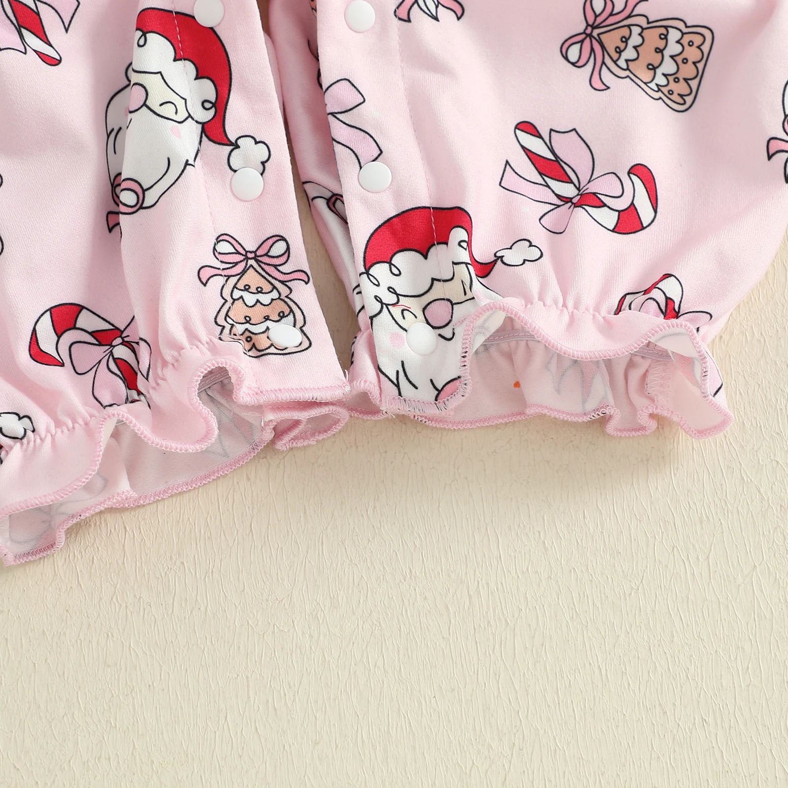 الرضع طفل رضيع فتاة 2PCS عيد الميلاد السروال القصير ملابس طويلة الأكمام جولة الرقبة سانتا طباعة بذلة مع مجموعة عقال