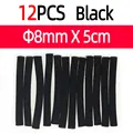12 piezas negras de 8 mm