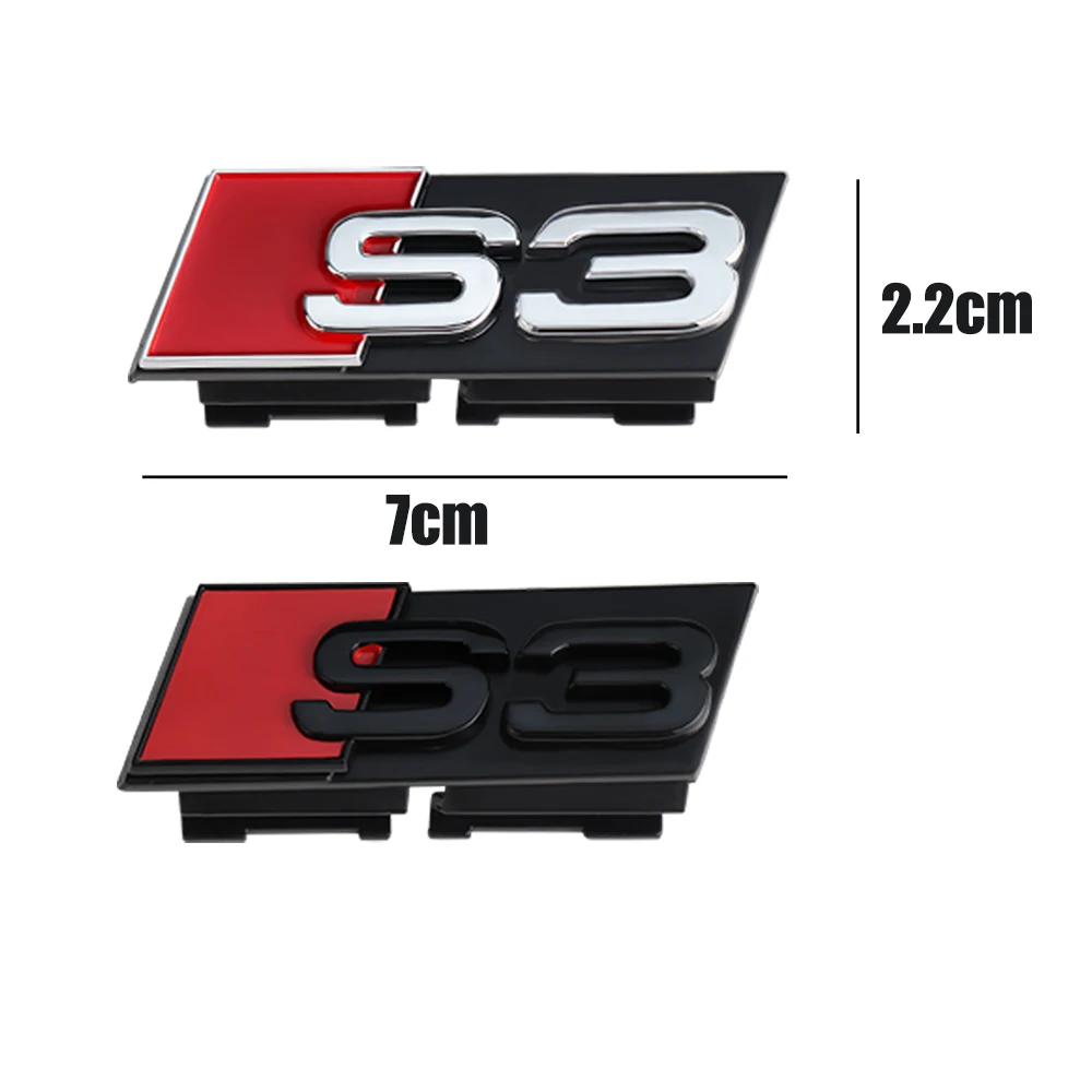 1pc ABS Plastic Car Goods Emblem Grill Front Hood Badge Grille buckle For Audi S3 S4 S5 S6 S7 Auto Styling Accessories stickers