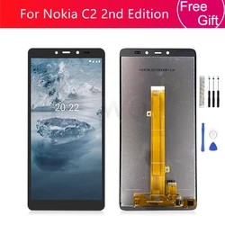 For Nokia C2 2nd Edition LCD Display Touch Screen Digitizer Assembly With Frame TA-1468 TA-1454 Display Replacement Repair Parts