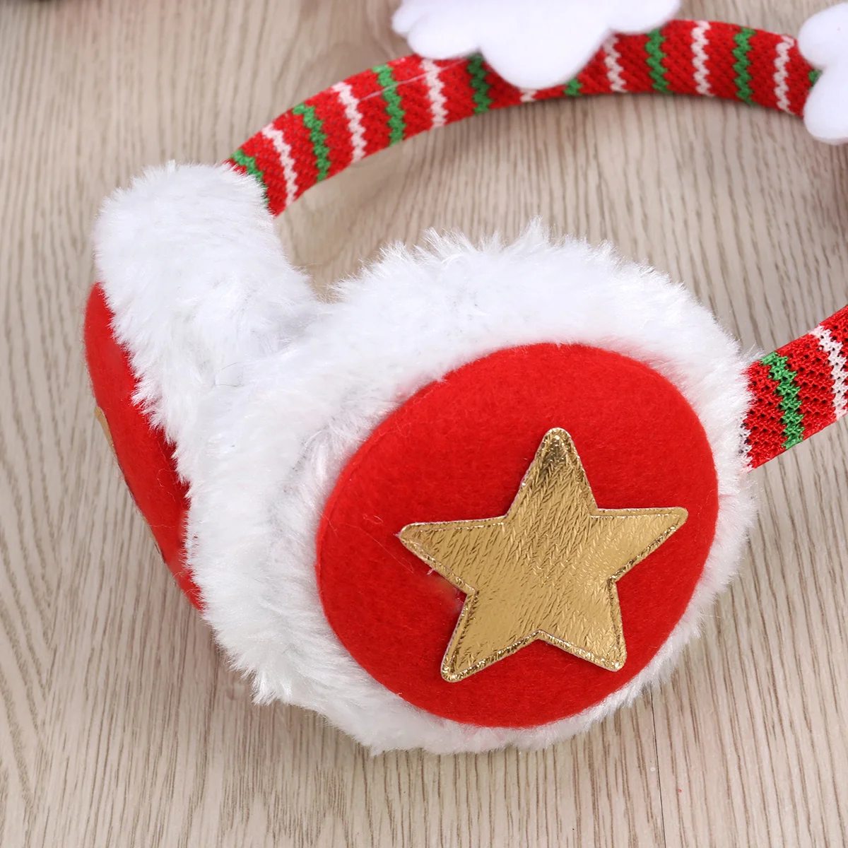 أغطية أذن شتوية لتدفئة أذن عيد الميلاد بتصميم سانتا مقاس واحد يناسب معظم البالغين والأطفال ومستلزمات الحفلات هدية العيد