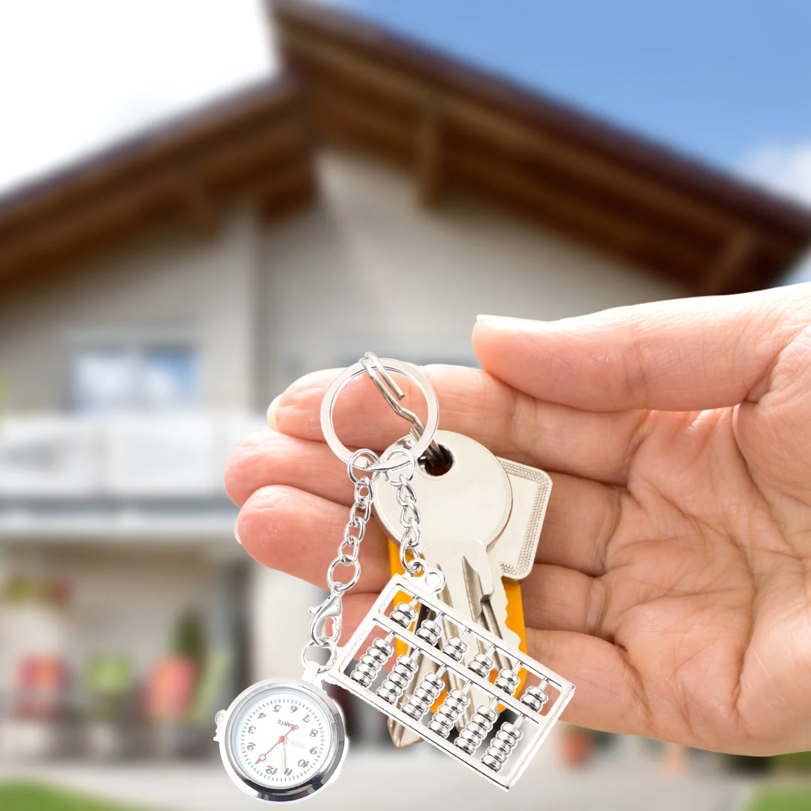 

Keychain Pocket Watch For Men Women Vintage Abacus Pendant Hanging Nurse Watch Jewelry Gift Reliable Timekeeping Tool