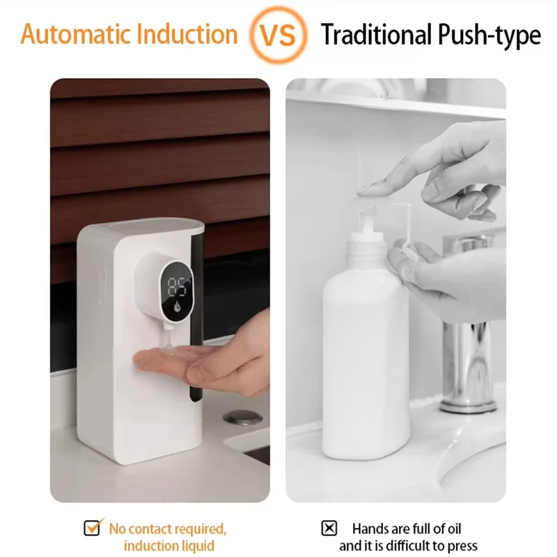 Automatic Liquid Soap Dispenser 500ML Wall Mount Soap Dispenser, Touchless Hand&Dish Soap Dispenser For Bathroom