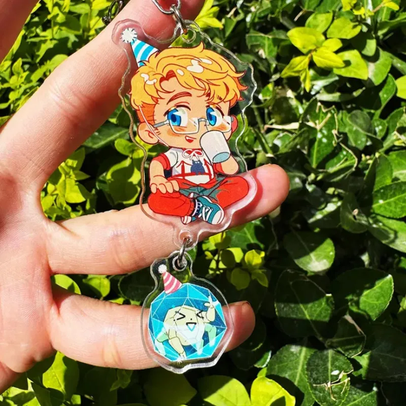 Project Hail Mary Grace & Rocky Dangling Acrylic Keychain, Chibi Fan Art Charm, Sci-Fi Book & Movie Merch, Gift for Fans