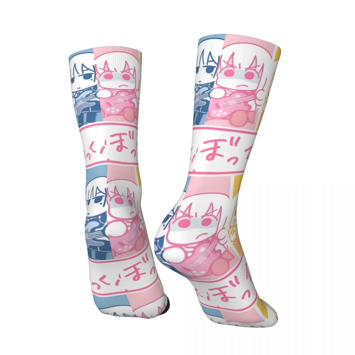 Retro Hitori Gotou Bocchi The Rock Men's compression Socks Unisex Bocchi Harajuku Seamless Printed Novelty Crew Sock