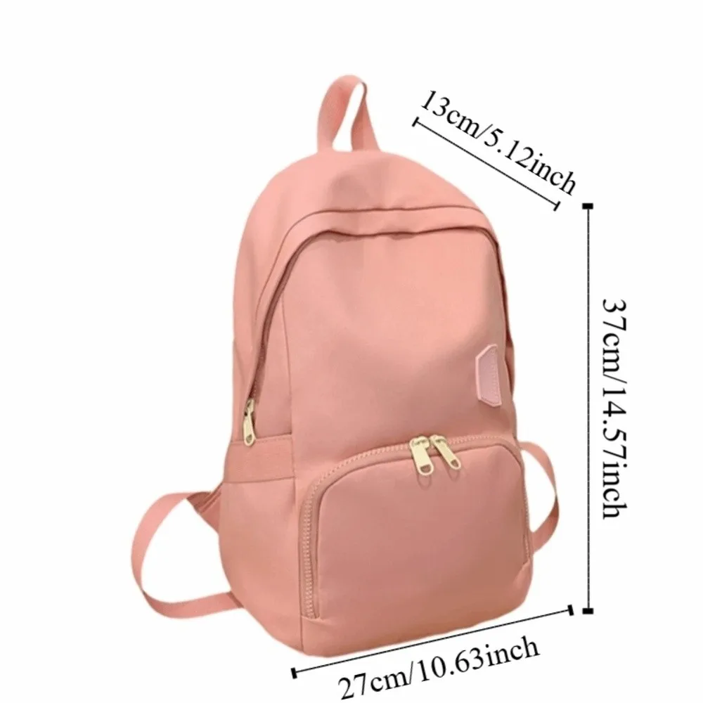 Casual Waterproof Women Nylon Backpack Lightweight Leisure Students Schoolbag Large Capacity Preppy Style Laptop Book Bag Travel