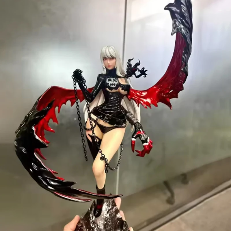 Lady Devimon Digimon Anime 48cm Gk Figure Painted Collectible Statue Desk Setup Pc Case Ornament Gift For Anime Fans Collectors