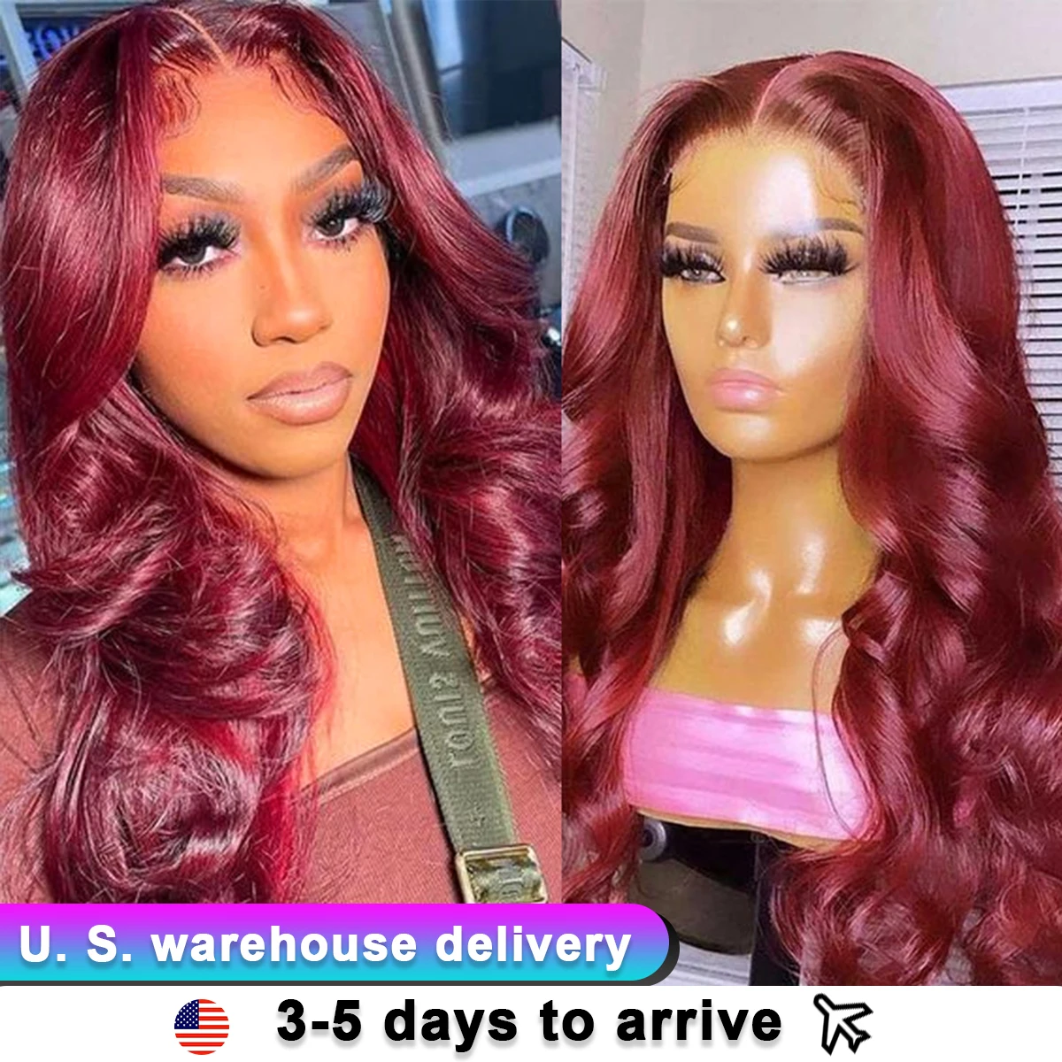 200 Density Burgundy 13x6 HD Lace Frontal Wig 99j Body Wave 13x4 Lace Front Human Hair Brazilian Human Hair 30 36 Inch