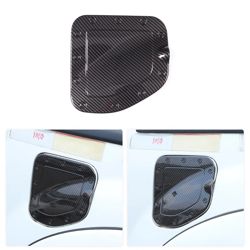 

For Toyota Tacoma 2011-2015 Automotive Fuel Tank Cover Decorative Protective Stickers ABS Carbon Fiber Car Accessorie