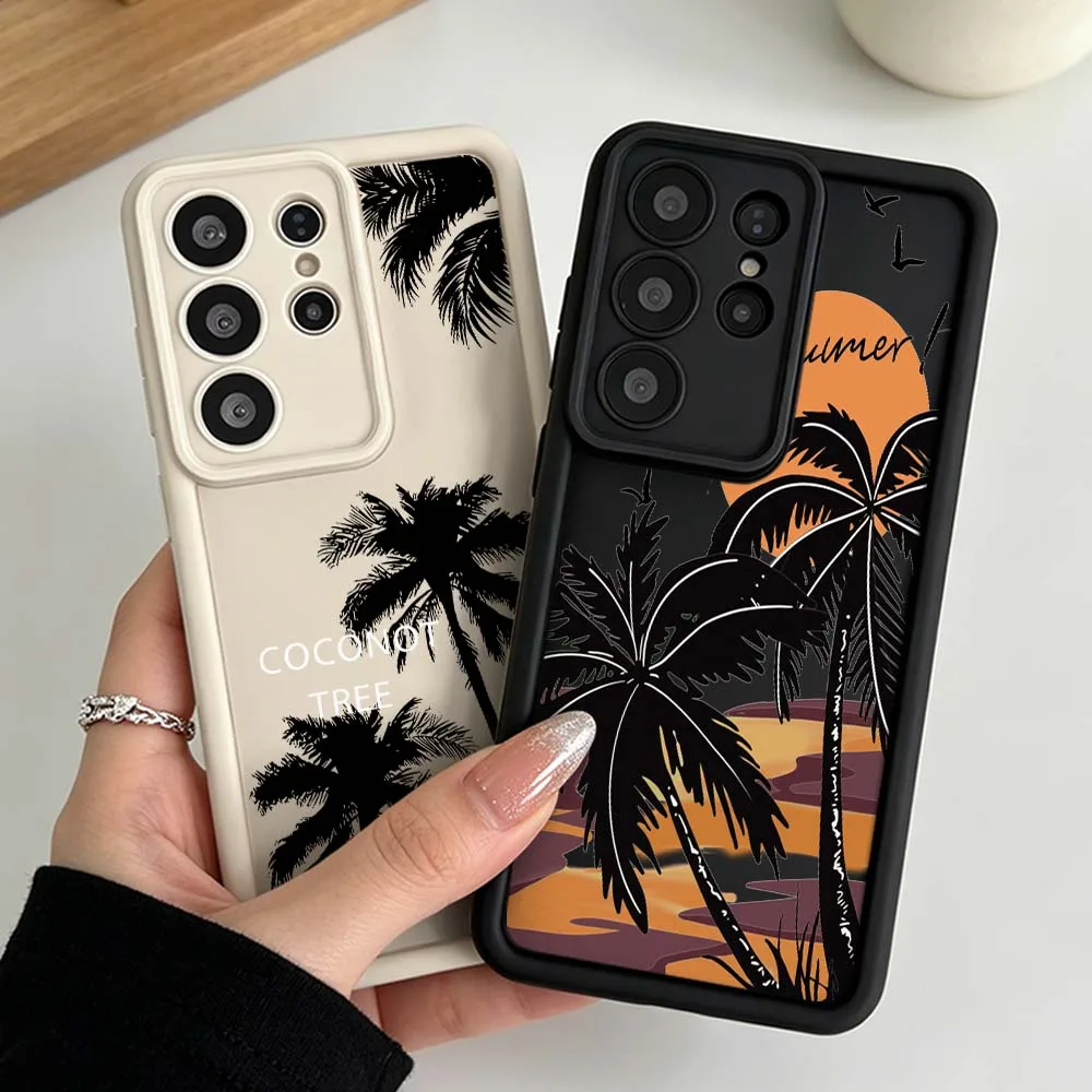 Hello Summer Pattern Cover For Samsung Galaxy S26 S25 S24 S23 S22 S21 S20 Note 20 Ultra Plus FE Eye Ladder Phone Case