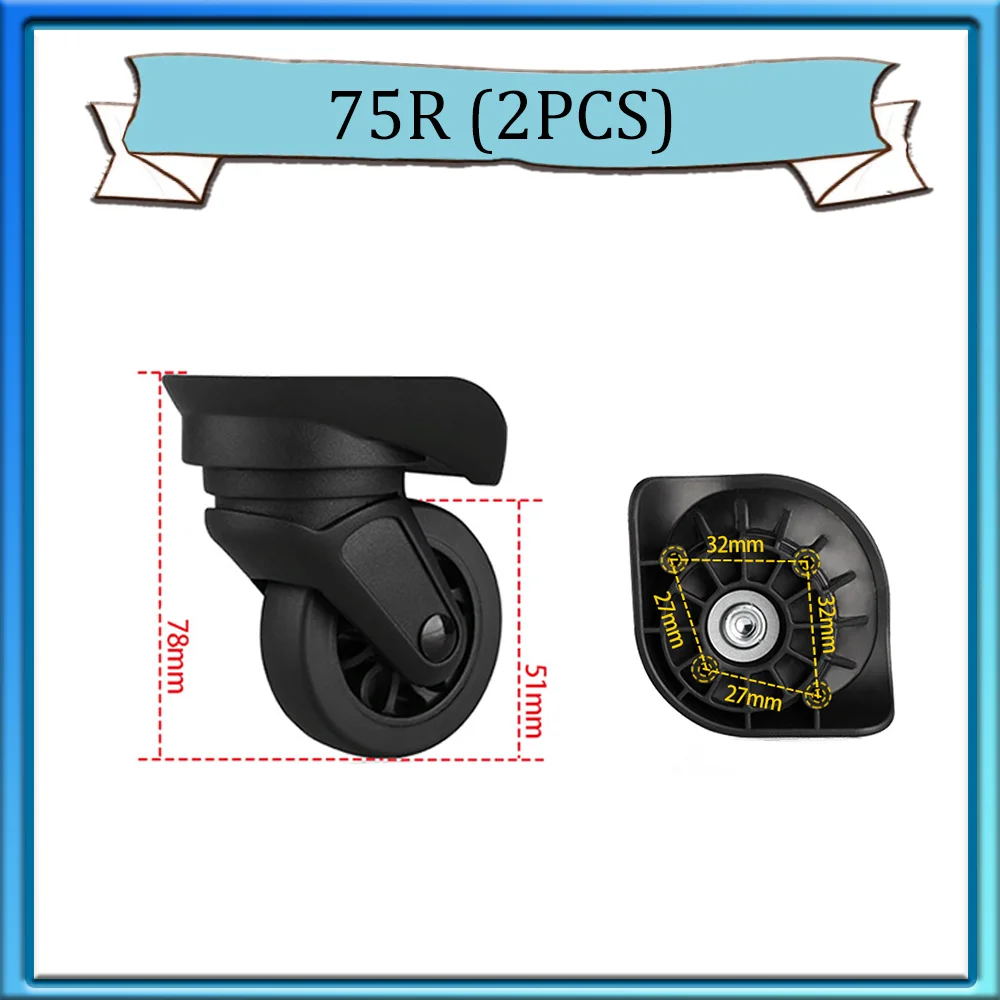 For Samsonite 75R S43 replaces American luggage trolley case universal wheel luggage For Hongsheng A-90 accessory wheels