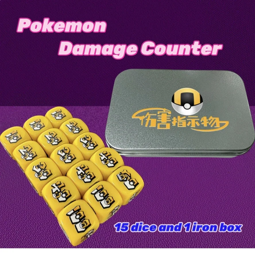 

PTCG Pokemon Match Scoring Damage Counter Storage Box Board Role-playing Game Dice Eevee Charizard Gengar Ultra Ball Wave 10